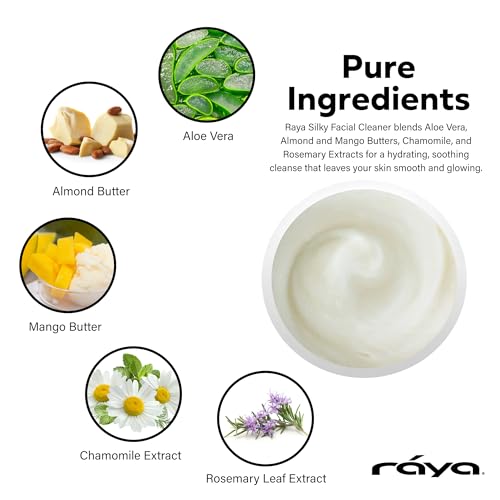 Raya Silky Cleanser (R-114) Daily Hydrating Facewash | Chamomile & Seaweed Extract Facial Cleanser for Dry Skin | Oil-Free, Clear & Smooth Skin Complexion | Light, Foamy Refining Facial Cleaner
