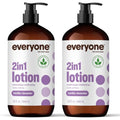 Everyone 2-in-1 Hand & Body Lotion - Vanilla Lavender, 32 oz Pack of 2 - Cruelty-Free & Eco-Friendly