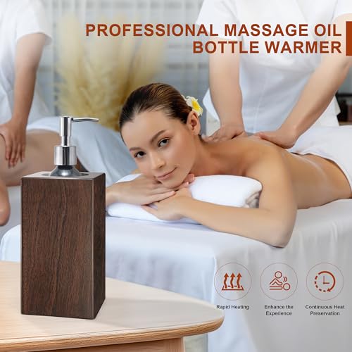 Elitzia Walnut Massage Oil Warmer - Solid Wood Lotion Warmer with Copper Heating System