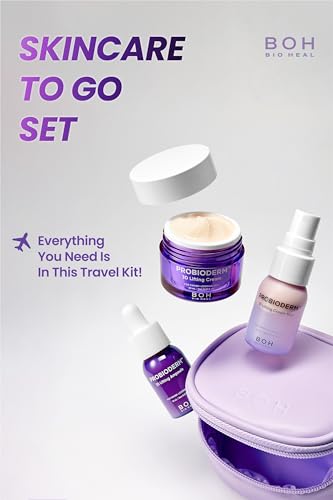 3D Lifting Travel Skincare Set - Firming & Hydrating Kit with Ampoule, Moisturizer & Spray - Travel Essentials & Gift
