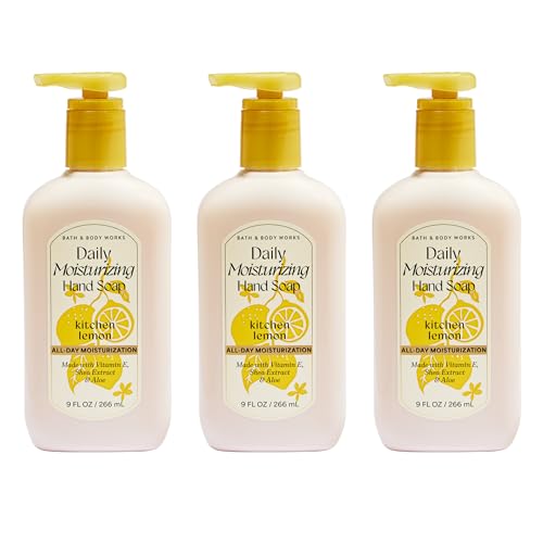Bath & Body Works Kitchen Lemon Moisturizing Hand Soap 3-Pack, 9 Fl Oz Each