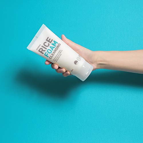 Rice Foam Facial Cleanser 150ml - Gentle Brightening & Makeup Remover