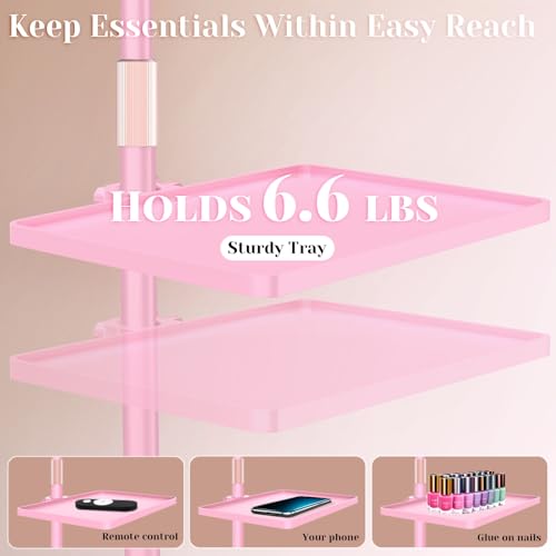 Pink Bling Lash Light for Eyelash Tech with Tray - Half Moon LED Lamp