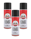 HOMBRE 5.5oz Deodorant Body Spray for Men - Pack of 3, Long-Lasting Freshness