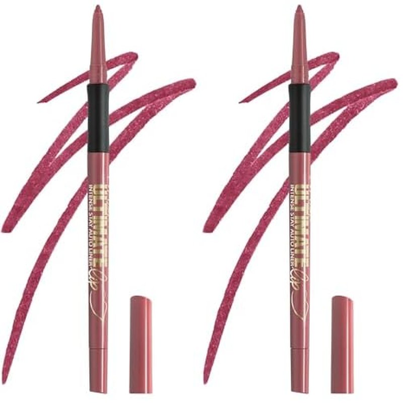 L.A. Girl Ultimate Intense Stay Auto Lipliner, Enduring Mauve GP394 (Pack of 2)