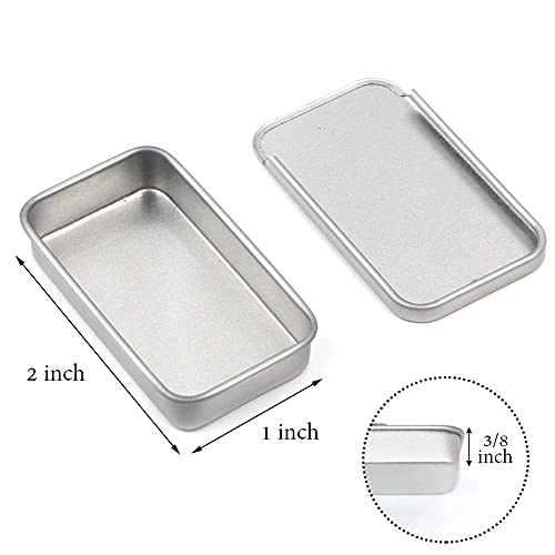 Empty Slide Top Tin Containers for Lip Balm, Crafts, Storage Kit - .25oz, 6 Pack