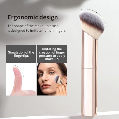 20 Pcs Makeup Brush Set with Gift Box - Double-End Blending Brushes Champagne