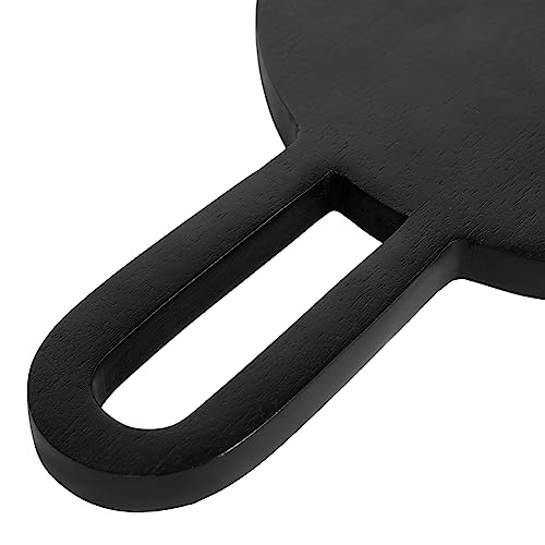 Kate and Laurel Staven 2-Piece Serving Boards Set Natural/Black, Modern Food-Safe Mango Wood