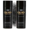 CROWN TWENTY1 Hair Building Fibers - 2 x 28g Black Hair Concealer for Thinning Hair