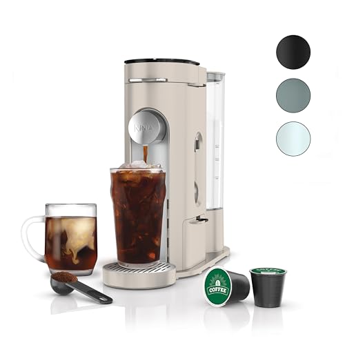 Ninja Pods & Grounds Iced Coffee Maker - Stone PB041ST, Single Serve