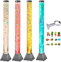 CALOVER Black LED Sensory Bubble Fish Tube Night Lamp 4Ft Wall-Mount Aquarium Light