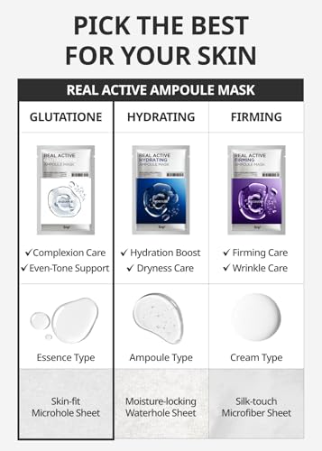 Glutathione Ampoule Sheet Mask - Vegan Revitalizing Facial with Niacinamide - Variation 01.R-A