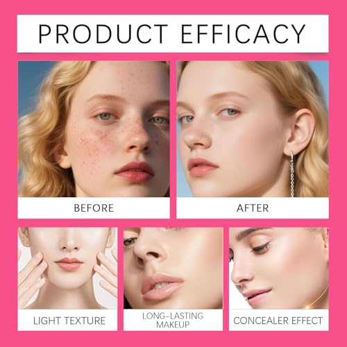 Waterproof Leg & Body Makeup Cream with Puff, Transfer-Resistant Full Coverage Concealer for Tattoos, Scars & Varicose Veins, Long-Lasting Natural Finish Foundation for All Skin Tones, 03