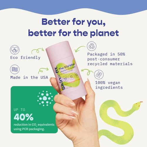 Glycolic Acid Body Stick - Exfoliating Bump & Strawberry Legs Treatment, 10% AHA & 2% BHA, Vegan & Cruelty-Free