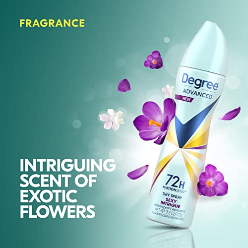 Degree Women Antiperspirant Dry Spray Sexy Intrigue 3.8 oz Pack of 4 - Long-Lasting Freshness