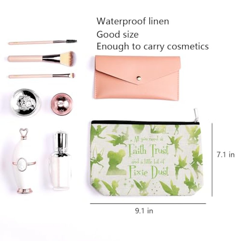 LONGXIN Bell Cosmetic Make up Bag Fairytale Fans Gift Bell Merchandise Makeup Zipper Pouch Bag