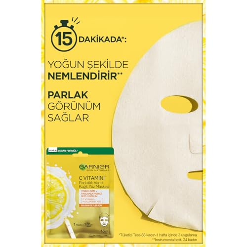 Garnier Vitamin C Super Hydrating Sheet Mask, 6 Count