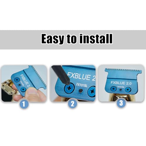 DODAER 2 Pack FX707BL Replacement T-Blades for FX787 FX726 Trimmers, Standard & Fine-Tooth