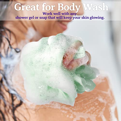 Umigy 36 Pcs Colorful Mesh Bath Loofahs Bulk Exfoliating Body Scrubbers for Men & Women