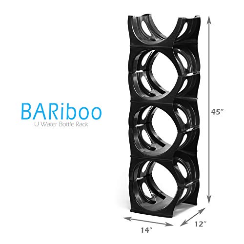 Water Bottle Storage Rack for 3-5 Gallon Jugs - Black, 4 No Shelf