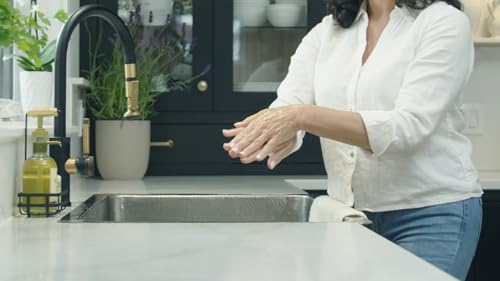 Kitchen Hand Soap with Olive Oil & Lime Zest - Moisturizing Liquid Refillable Dispenser, 16.9 fl oz