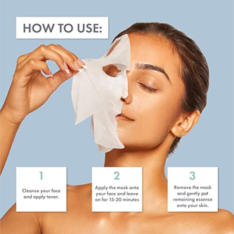 ESW Beauty Plant-Based Milk Face Masks - 4-Pack Skincare Set - Hydrating, Radiance, Firming & Soothing with Avocado, Matcha, Blueberry, Vanilla & Oat Extracts for All Skin Types