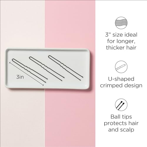 Diane Hair Pins, Black, 3" (D473)