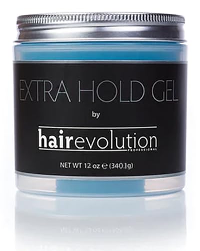 Hair Styling Gel Extra Hold 12 oz Alcohol-Free with Botanical Blend for Thick, Shiny Hair
