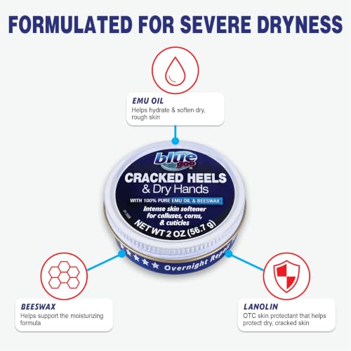 Blue Goo Cracked Heels & Dry Hands Skin Protectant 2 oz - Pack of 3
