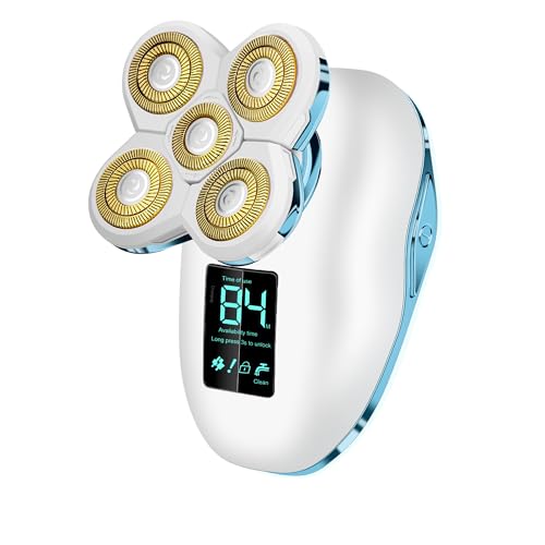 Electric Razors for Women Legs 5D:Magnetic Shaver Heads Waterproof Rechargeable Shaver Multi-Use for Hair Removal on Legs Bikini Body-Blue