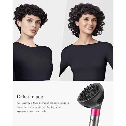 Wave+Curl Diffuser for Dyson Airwrap Styler, Upgraded Diffuser Nozzle Attachment for Dyson Airwrap HS01 HS05 HS08 for Wavy Curly or Coily Hair Type