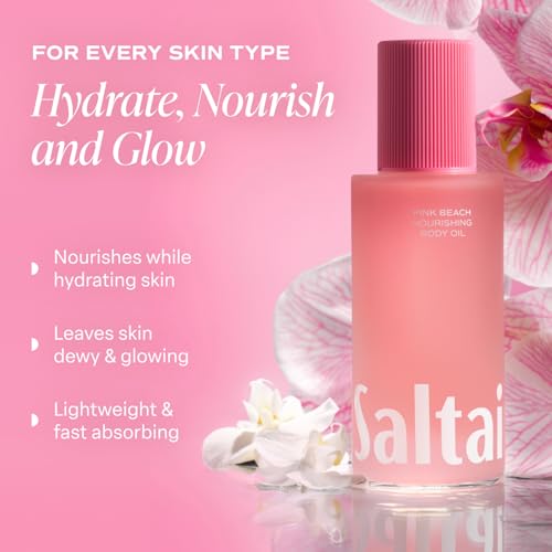 Saltair Body Oil and Multi-Lipid Body Butter Set ? Deep Moisture, Hydrating After-Shower Skincare Duo ? Pink Beach Scent