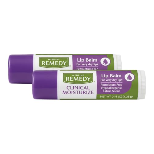 Medline Remedy Clinical Lip Balm 0.15 oz Stick (Pack of 6) Citrus Scent – 1 Count per Pack