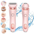 2 in 1 Elegance Portable Electric Shaver for Women - Wet & Dry Use for Armpit, Private Parts, Legs, Arms (Pink)