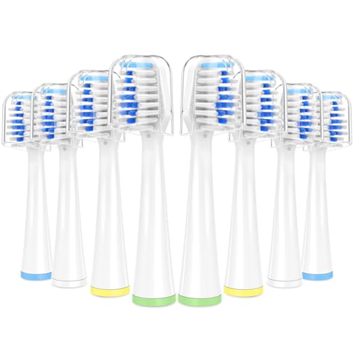 8 Pack Waterpik Sensonic Electric Toothbrush Replacement Heads Without Case - White & Gray