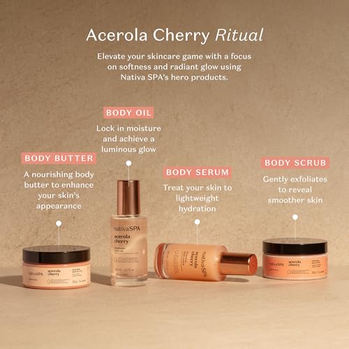 Nativa SPA by O Boticario Acerola Cherry Renewing Body Butter, Deep Nourishment for Supple Glowing Skin, 1.05 Ounce (200g)