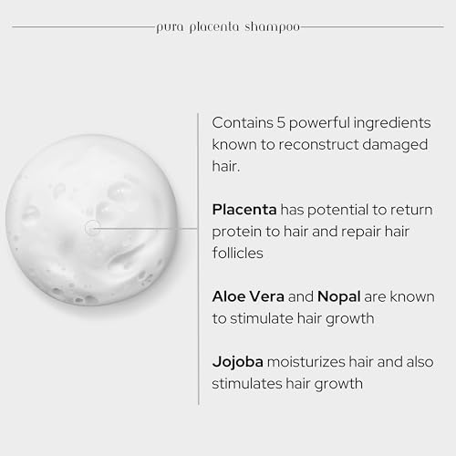 PURA PLACENTA Reconstructor Shampoo with Proteins & Natural Oils - 32 fl oz - Variation: PURA PLACENTA / 32 Fl Oz