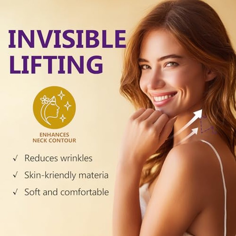 ARIOS Neck Lift Tape, 20Pcs Reusable & Waterproof Neck Tape Lifting Invisible, Breathable Elastic Ne-ck Lift Strips for Sagging Skin & Double Chin, Instant Firm and Define Jawline