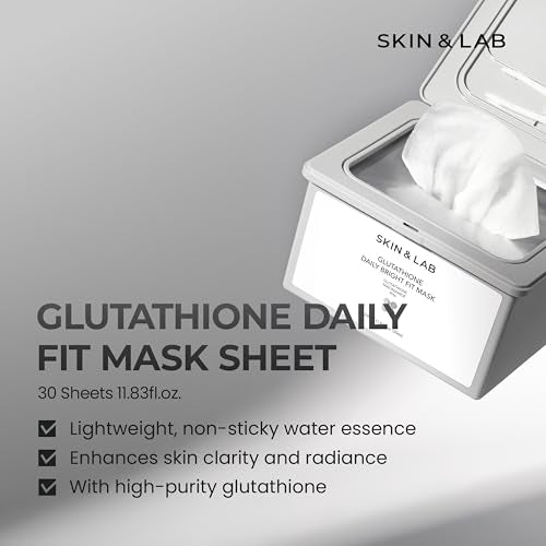 Glutathione Face Mask Sheets for Brightening & Hydration - 30 Pack