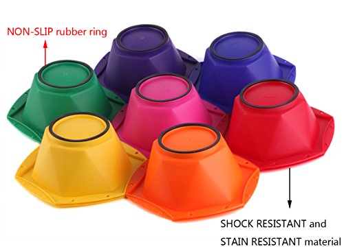 PERFEHAIR 7-Piece Hair Dye Mixing Bowls & Brush Kit, 200ml Capacity, Rainbow Colors