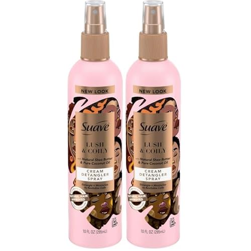 Suave Professional for Natural Hair Cream Detangler Spray 10 oz (Pack of 2)