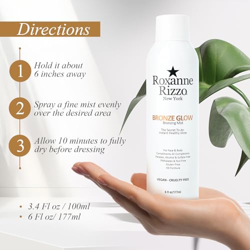 Bronze Glow Duo Face & Body Bronzer with Hydrating Mist - TSA Travel Size