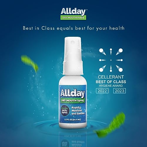 Allday Dry Mouth Spray Max Strength with Xylitol - 1.5 Fl Oz Pack of 8