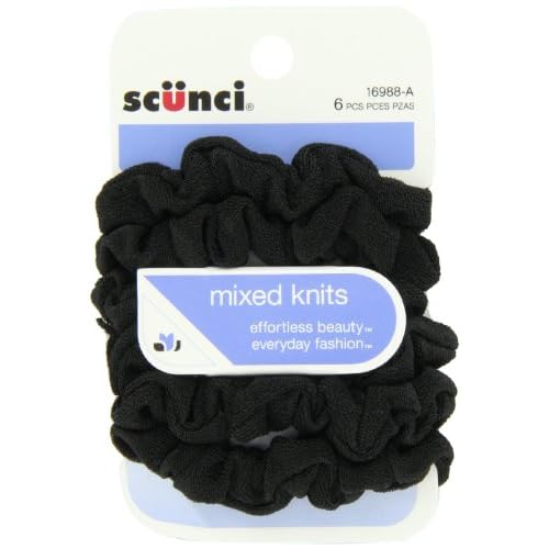 Scunci Effortless Beauty Mini Slinky Black Twisters, 12-Count by Scunci