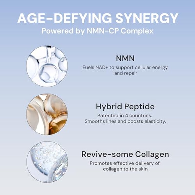 Kurved Skin Aging Curve NMN Peptide Capsule in Gel Mask (35 g/1.23 oz, 4 Count) | Hydrogel Overnight Mask with NMN, Peptide, Collagen with Liposomal capsule for Lifting & Firming, Cooling, K-Beauty