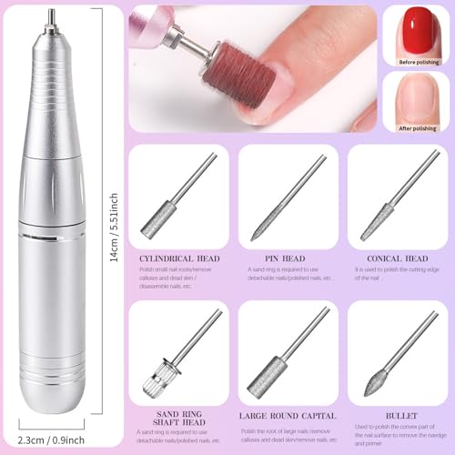 Cordless Professional Nail Drill - 45000RPM Electric Nail File with LED Display - Gradient Colorway