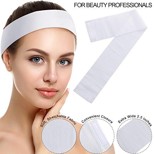 Disposable Headbands for Facials Spa Hair Bands - White 90 Pack