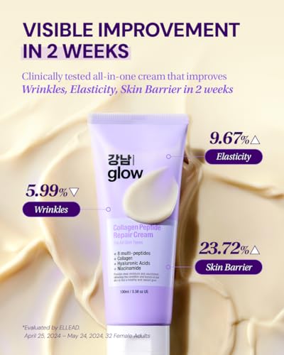 GANGNAM GLOW Collagen Peptide Repair Cream Tube - All-in-One Anti-Aging Skincare