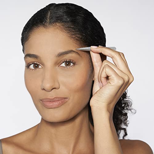 Tweezerman Petite Tweeze Set for Eyebrows with Travel Case – 2 Piece