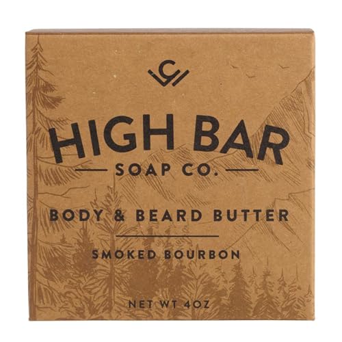 Beard Butter for Men ? Smoked Bourbon Scent ? 4oz Natural Beard Conditioner & Softener for Grooming, Hydration, and Styling